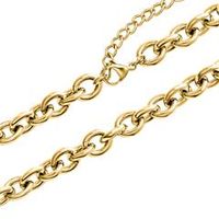 cadena para mujer en acero inoxidable chapado en oro