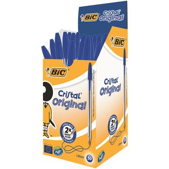 Bic Cristal Ball Pen Medium 1.0mm Blue PK50