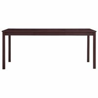 mesa de comedor - mesa de cocina de madera de pino marron oscuro 180x90x73 cm