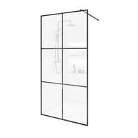 cabina de ducha esg glass baki - 140 x 200 cm negro 6 rejillas