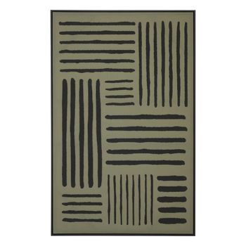 Lienzo Pintado Enmarcado Roshan Verde 116x75cm