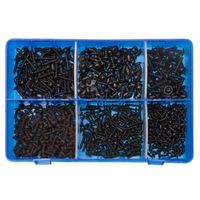 box of 700 assorted self tapp screws blk cr flanged