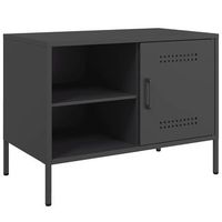 mueble de tv  mueble de salon  gabinete de tv acero negro 68x39x505 cm