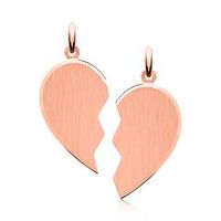 colgante corazon grabable plata 925 rosa