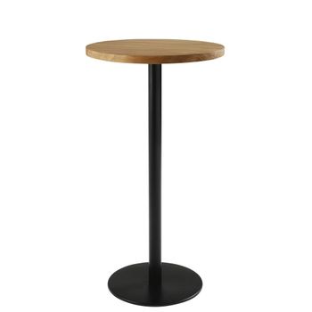 Pata de mesa alta de acero negro mate de 100 cm