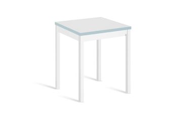 Mesa cocina alta extensible libro 80(160)x80cm blanco pata blanco