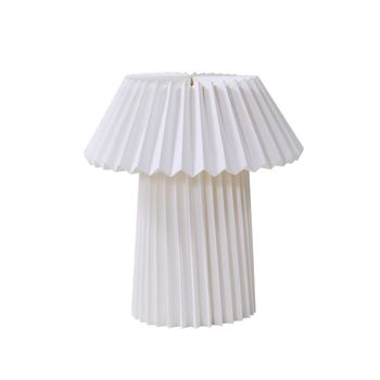 Lámpara de mesa de papel blanco