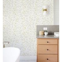 papel pintado vinilico ecologico de ramas y hojas con textura - elva forest 680854 de gaulan - rollo de 10 m x 053 m