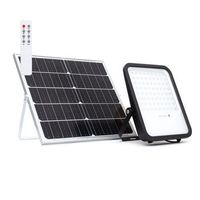 foco proyector led solar 3300 lm ip65 con control remoto nurda 4000k blanco neutro