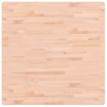 Tablero De Mesa Cuadrado De Madera Maciza De Haya 90x90x2,5 Cm Vidaxl