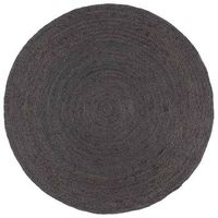 alfombra de yute tejida a mano redonda gris oscuro 240 cm vidaxl