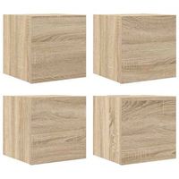 muebles de salon de pared 4 uds roble sonoma 305x30x30 cm vidaxl