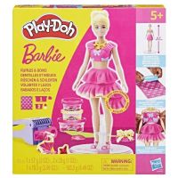 set creativo play-doh barbie ruffles and bows con muneca y moldes