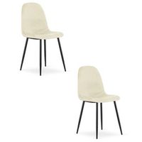 set de 2 silla de comedor tela de terciopelo valora como asiento de terciopelo beige