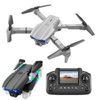 ylrc e99  e99d wifi fpv con controlador de pantalla lcd hd camara dual de iluminacion posicionamiento por flujo opti