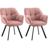 juego de 2 sillas de comedor jordi cord pana rosa 59x60x81 cm clp
