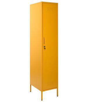 Armario De Metal Amarillo Naranja 38 X 50 Cm 5 Estantes Riel Moderno Oficina Frome