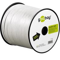 goobay bobina de cable para altavoz 2x25 m 100m blanco