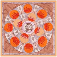 v 1969 bufanda panuelo de seda circulo para mujer