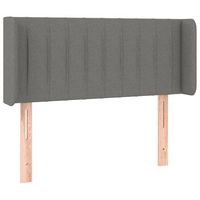 cabecero cama mueble de dormitorio con led de tela oscuro 103 x 16 x 7888 cm gris m020000721