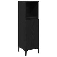 gabinete de bano roble negro 30 x 30 x 100 cm vidaxl