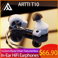 arti t10 auriculares intrauditivos hifi monitores iem con cable controlador plano de 142mm graves texturizados 078mm 2 pines y conector de 35 mm44 mm