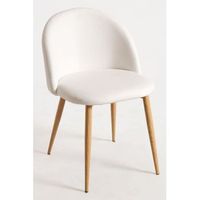 silla vint polipiel - blanco