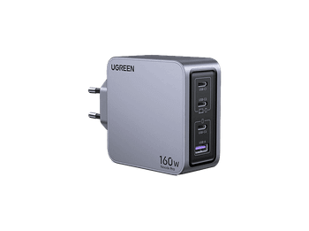 Cargador de pared - Ugreen UGR25877, Universal, 160W, 3x USB-C, 1x USB-A, Gris