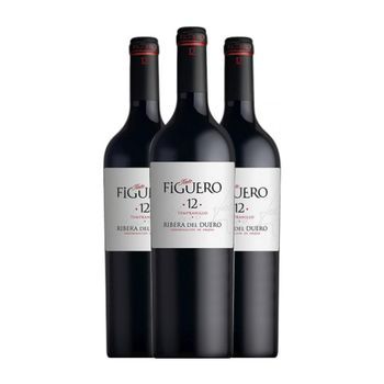 Figuero Vino Tinto 12 Meses Ribera Crianza Botella Medium 50 Cl 14% Vol. (pack De 3 Unidades)