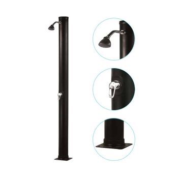 Ducha Solar Piscina Jardín Exterior Solrecta 23l Negra 217cm Ecosol