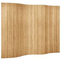 biombo - separador divisor de bambu natural ancho 250 cm alto 165 cm