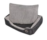 vidaxl cama para perro con cojin acolchado talla m negra