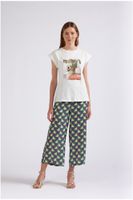 camiseta estampada sin mangas white