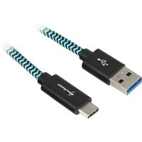cable sharkoon usb 31 gen 2 con conector usb-a y usb-c 50 cm