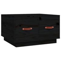 mesa de cafe - mesa de centro de madera maciza de pino negro 60x53x35 cm
