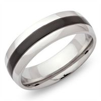 anillo exclusivo acero inoxidable pulido 7mm ionizado