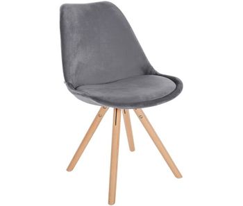 Silla de salón sofia tapizada en terciopelo 48x54x81 cm