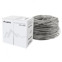 lanberg bobina cable de red rj45 cat5e utp rigido cu 305m gris