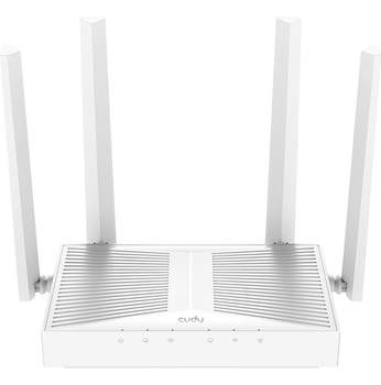 Cudy Router WiFi 6 Mesh Gigabit Dual Band AX3000 - Velocidad hasta 1000Mbps - 5 Puertos - 4 Antenas Fijas de 5dBi - Tecnologia M