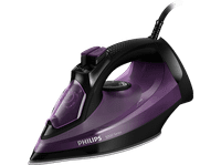 plancha de vapor - philips dst503080 golpe hasta 180 gmin vapor vertical antigoteo calc-clean morado