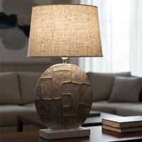 lampara de mesa en resina dorada o cm 38x64