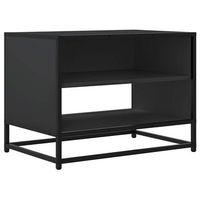 mueble de tv  mueble de salon  gabinete de tv madera de ingenieria y metal negro 61x40x46 cm