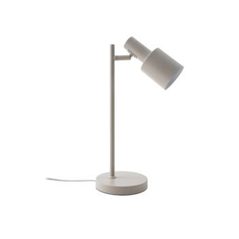 Lámpara de mesa de metal blanco