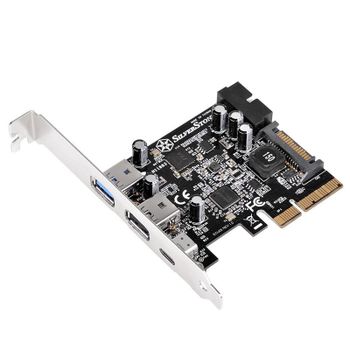 Silverstone ECU05 Tarjeta de Expansión PCIe 2.0 USB 3.0/USB 3.1 Tipo-C