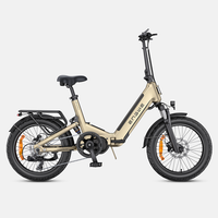 bicicleta electrica engwe l20 30 pro motor central de 250 w y 100 nm suspension completa - color champan