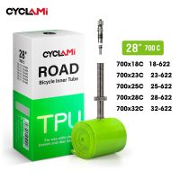 2026 nueva camara de bicicleta cyclami verde ultraligera de tpu con valvula francesa metalica extraible para bicicleta de carretera 700c 700 x 18 32c