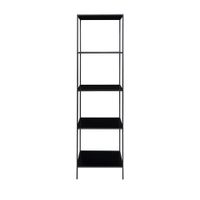 estanteria de madera y metal 51x170cm - negro