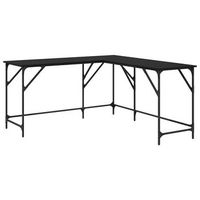 escritorio roble negro madera de ingenieria 149 x 149 x 75 cm vidaxl