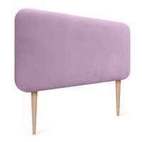 dhome cabecero tapizado en terciopelo liso con patas redondeado para pared acusticos cabeceros absorbentes cabezal cama dormitorio rosa 95cm