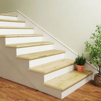 set de 2 revestimientos de escalera bunschoten pvc 120x32x46cm - natural neuholz